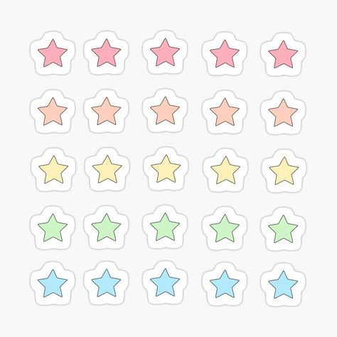 Get my art printed on awesome products. Support me at Redbubble #RBandME: https://www.redbubble.com/i/sticker/Mini-Star-Sticker-Set-by-rianfee/48405465.EJUG5?asc=u Aesthetic Stickers To Draw, Journal Stickers Ideas, Cute Aesthetic Stickers Pastel, Print Out Stickers, Cute Pastel Stickers, Stars Stickers Aesthetic Printable, Star Stickers Printable, Stickers For Print, Cute Space Stickers