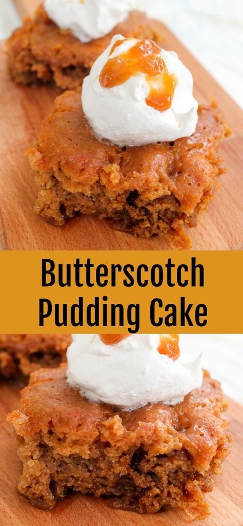 Hot Pudding Cake, Pudding Cake Desserts, Butterscotch Dump Cake, Slow Cooker Dessert Recipes Easy, Butterscotch Pudding Recipes Desserts, Butterscotch Pudding Cake Mix Recipe, Butterscotch Pudding Cake, Butterscotch Pound Cake Recipes, Slow Cooker Dessert