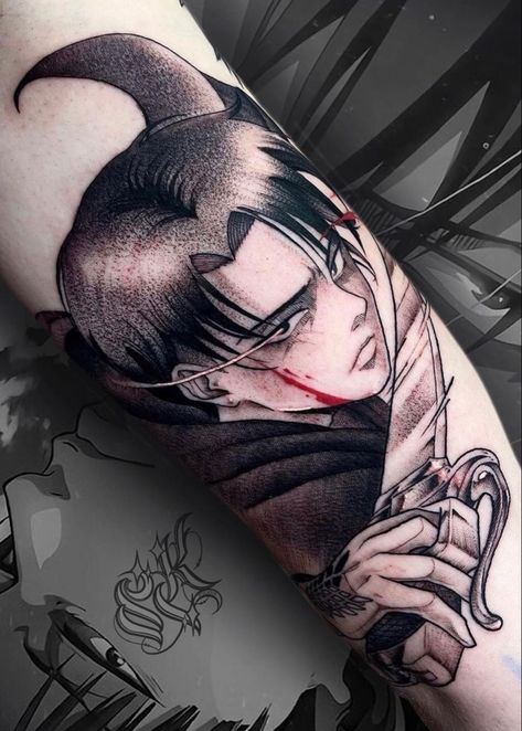 Captain Levi Tattoo, Levi Ackerman Tattoo, Levi Tattoo, Levi Quotes, Amsterdam Tattoo, Manga Tattoo, Captain Levi, Anime Tattoos, Levi Ackerman