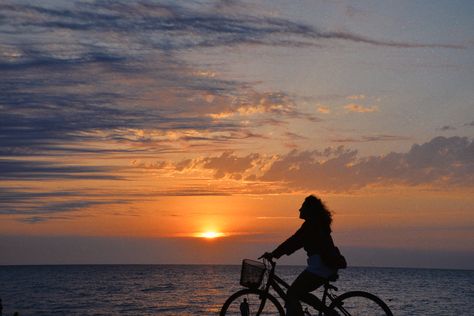 #beach #biking #sky #sunset #bicycle #bike #sunsetsky #batumi #boulevard #cycling #evening #sea #blacksea #seashore #calm #nature #photography #streetphotographer Summer Bike Ride Aesthetic, Beach Biking, Bike Ride Aesthetic, Summer Bike Ride, Zodiac Aesthetic, Calm Nature, October Books, Wild Girl, Beach Bike