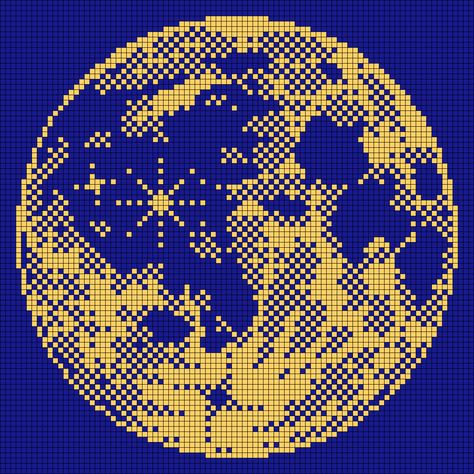 Crochet Star Jumper Pattern, Constellation Pixel Art, Sun Grid Pattern, Moon Knitting Chart, Moon Pixel Art Grid, Alpha Patterns Moon, Moon Grid Pattern, Moon Alpha Pattern, Pixel Art With Grid