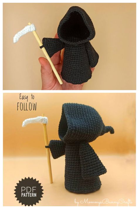 Crochet Pour Halloween, Halloween Amigurumi, Creative Origami, Crochet Skull, Confection Au Crochet, Crochet Halloween, Halloween Crochet Patterns, Halloween Doll, Toy Pattern