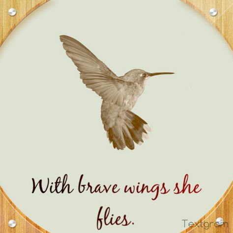 "With brave wings she flies"  Find your wings and soar! Hummingbird Sayings, Hummingbird Quotes, Hummingbird Tattoo Black, Hummingbird Tattoo Watercolor, Hummingbird Tattoo Meaning, With Brave Wings She Flies, Small Hummingbird Tattoo, Quotes Memories, Fly Quotes