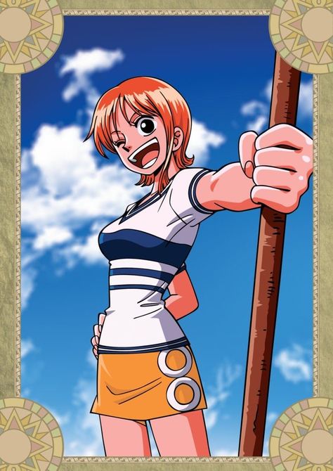 One Piece Anime Nami Season 1, Cute Nami One Piece, Niko Robin, Arte Van Gogh, One Piece Nami, Nami One Piece, Zoro One Piece, One Piece Drawing, One Piece Images