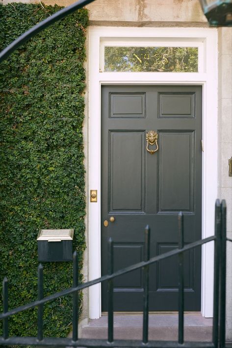 Charleston Interior Design, Charleston Green, Green Front Door, If Walls Could Talk, Walls Could Talk, Green Front Doors, Green Flooring, Studio Green, Green Door