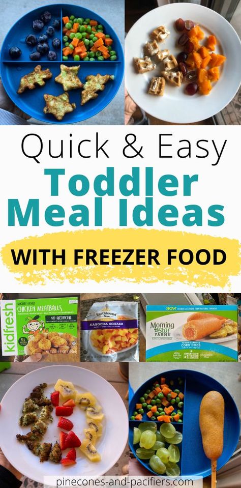 I'm sharing ideas for easy toddler meals with frozen food. Healthy frozen food for toddlers and convenient meal ideas for busy moms. #toddlermeals #toddlermealideas Healthy Frozen Food, Food For Toddlers, Easy Kid Friendly Dinners, Toddler Meal Ideas, Healthy Frozen Meals, Easy Toddler Meals, Freezer Food, Picky Eaters Kids, Toddler Lunches