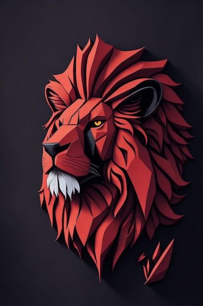 Innovative Logo, Photorealistic Rendering, Polygon Art, Arte 8 Bits, 3d Vector, Lion Images, Red Lion, Cool Wallpapers For Phones, Shirt Art