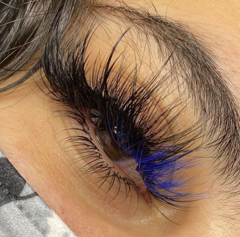 Mink lash foreign volume 25mm 20mm blue lash extensions 🧚🏽‍♀️ Blue Lash Extensions, Bottom Lash Extensions, Hybrid Lashes, Lash Extentions, Best Lash Extensions, Lashes Fake Eyelashes, Lash Extensions Styles, Eyelash Extensions Styles, Perfect Eyelashes