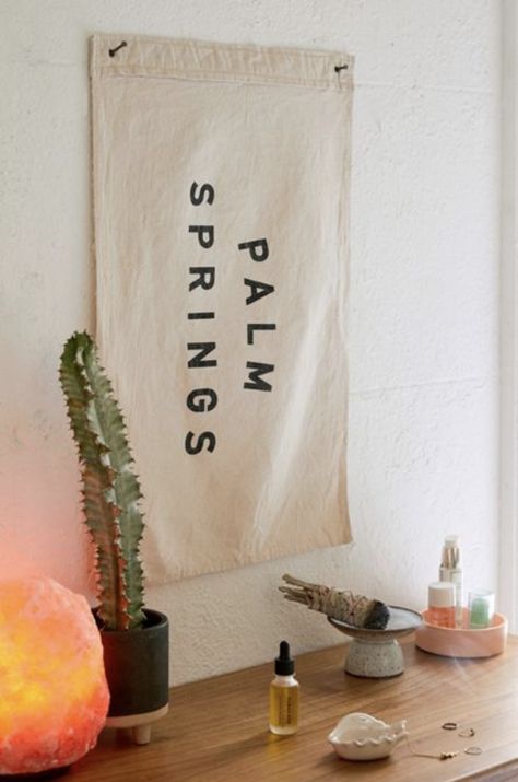 Palm Springs Decor, Canvas Flag, Wall Flag, Apartment Essentials, Modern Boho, Palm Springs, Letter Prints, The Wild, Apartment Decor