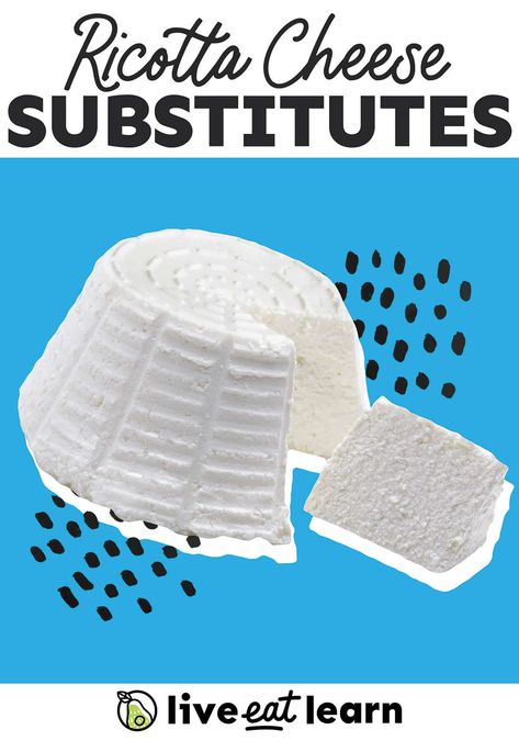 Looking for a last-minute substitute for ricotta cheese? This post has 9 substitutes for ricotta cheese including cream cheese, cottage cheese, tofu, and so much more! Substitute For Ricotta Cheese, Cannoli Filling, Vegan Ricotta, Meatless Main Dishes, Best Vegetarian Recipes, Fresh Cheese, Pasta Sauces, Mascarpone Cheese, Vegetarian Breakfast