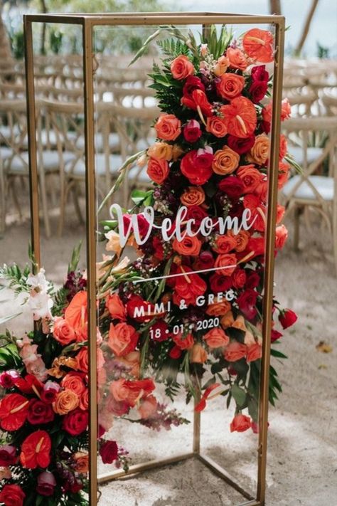 Perfect pop of color for tyour Costa Rican wedding day Costa Rican Wedding, Beach Wedding Red, Green Gold Weddings, Red Wedding Theme, Wedding Shower Games, Wedding 2025, Costa Rican, Future Wedding Plans, Ceremony Decor