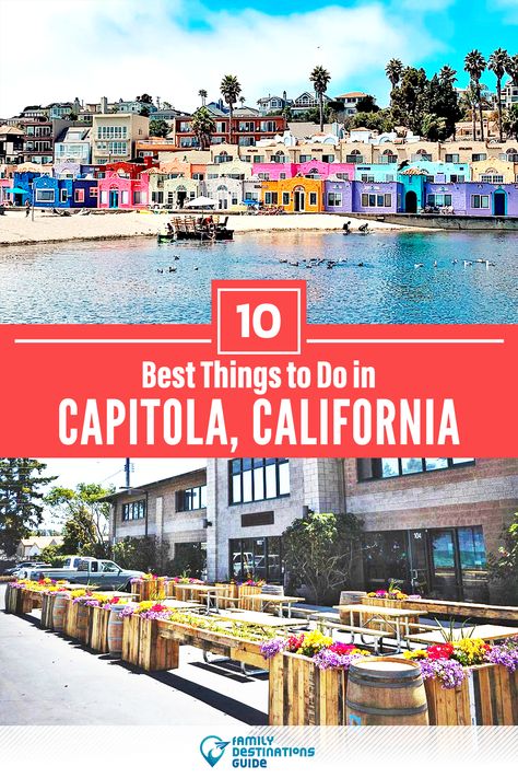 Capitola California, Capitola Beach, California Travel Guide, Luxury Travel Destinations, Seaside Town, Visit California, California Travel Road Trips, Town Center, Seaside Towns