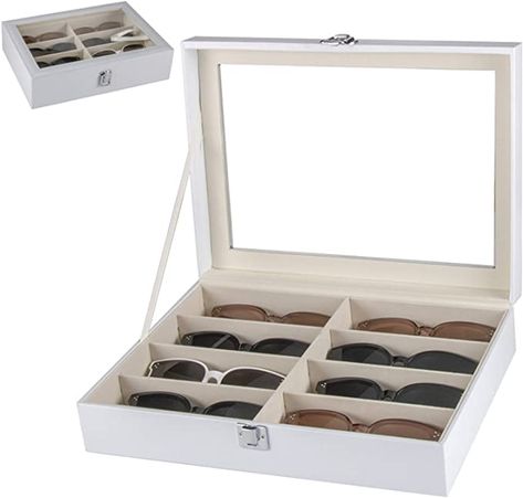 Glasses Drawer, Sunglasses Organizer, Sunglasses Display, Sunglasses Storage, Lockable Storage, Sunglasses Box, White Sunglasses, Storage Display, Travel Organizer