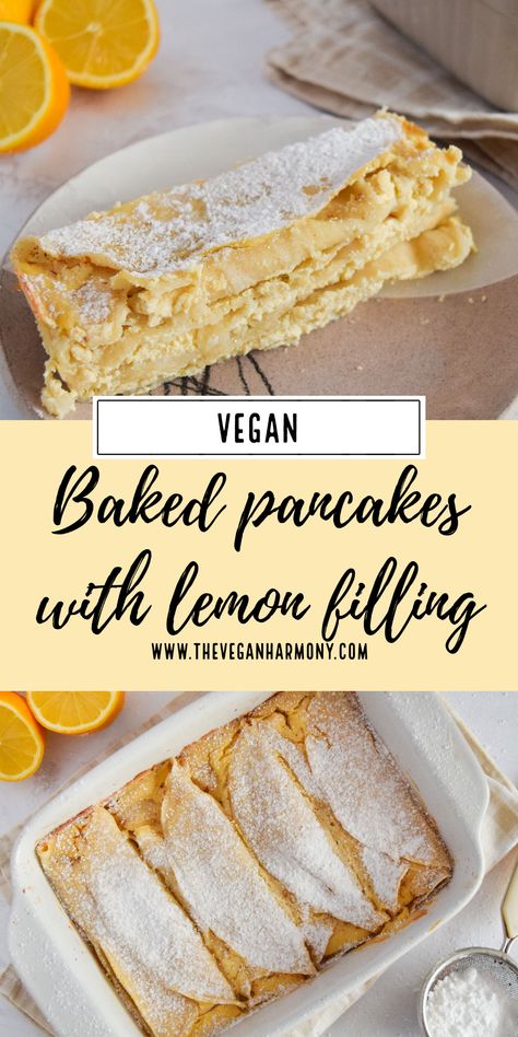 Quick Sweets, Plant Based Recipes Breakfast, Baked Pancakes, Vegan Baked, Wfpb Recipes, Vegan Brunch, Vegan Bakery, Lemon Filling, Vegan Kitchen