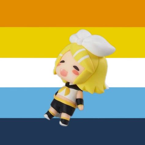 Aroace Flag Pfp, Cupioromantic Pfp, Rin Kagamine Pfp, Aroace Pfp, Vocaloid Pfp, Aroace Flag, Asexual Humor, Pride Icons, Rin Kagamine