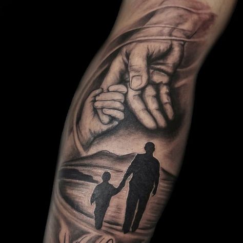 Dad Tattoos In Memory Of, Tattoo For Grandfather, Grandfather Tattoo, Family Tattoos For Men, Grand Father, Father Tattoos, Family Tattoo, Super Man, Dad Tattoos