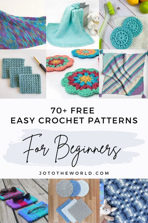 Easy Crochet Patterns for Beginners Free. Find over 70 free crochet patterns perfect for new crocheters. These patterns all have a skill level of basic, beginner or easy. They also make really incredible crochet projects for beginners that you will be so happy to gift or show off. Super Easy Crochet Patterns Free, Basic Crochet Patterns For Beginners, Beginner Crochet Purse Pattern Free, Crochet Patterns Single Crochet, Quick And Easy Crochet Projects For Beginners Free, Free Beginner Crochet Projects, Beginner Crochet Projects One Skein, Free Crochet Patterns Acrylic Yarn, Easiest Things To Crochet For Beginners