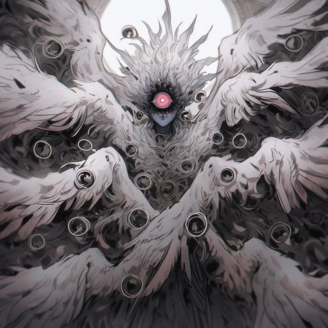 Eldritch Angel, Eldritch Monster, Angel Monster, Nightmare Monster, Image Dbz, Cosmic Horror, 다크 판타지, Monster Concept Art, Fantasy Creatures Art