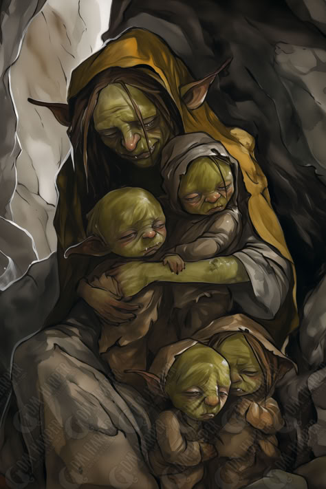 Goblin Innocents (Storm King's Thunder) Goblin 5e Character, Stone Golem Art, Golem Concept Art, Goblin Character Art, Half Goblin, Goblin Knight, Goblin Dnd, Goblin Monster, Dnd Goblin