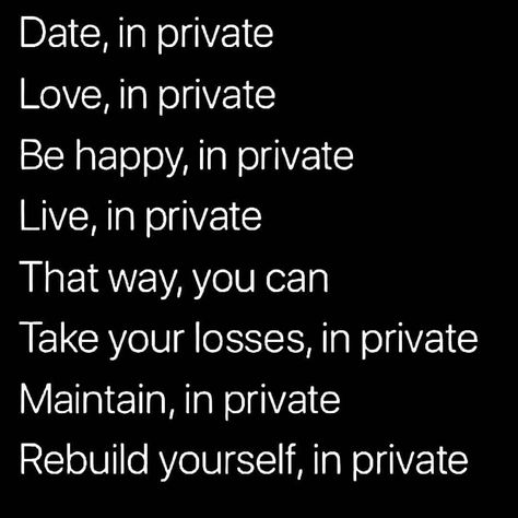 Privacy is everything #DenzelWashington Private Quotes, Private Life Quotes, Privacy Quotes, Quotes Mind, Spiritual Thoughts, Quotes Thoughts, Private Life, Millionaire Lifestyle, New Energy