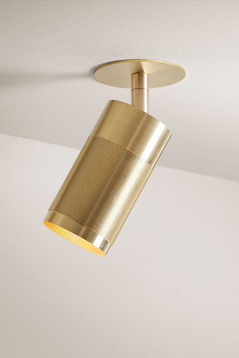 Patrone Recessed Ceiling Spotlight w. Coverplate Recessed Ceiling Spotlights, Brass Spotlights, Copenhagen Furniture, Kitchen Entry, Lighting Bathroom, Ceiling Spotlights, Recessed Ceiling, Bedside Lighting, Brass Fittings