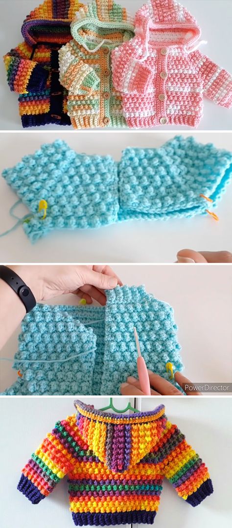 Crochet Baby Hoodie To Make As Gift - CrochetBeja