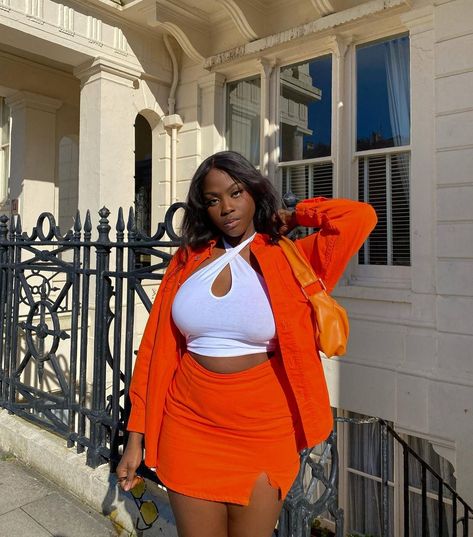 olasumbo’s Instagram photo: “my aura is orange 🧡 outfit from @asos ad 🧶” My Aura, Classy Short Dresses, Flirty Outfits, 1970's Fashion, 2piece Outfits, Chic Dress Classy, Orange Outfit, Effortlessly Chic Outfits, 1990's Fashion