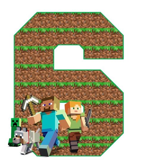 Minecraft 6, Minecraft Birthday Card, Paw Patrol Birthday Invitations, Art Impressions Cards, Cake Logo Design, Numbers For Kids, Paw Patrol Party, Minecraft Birthday, Minecraft Party