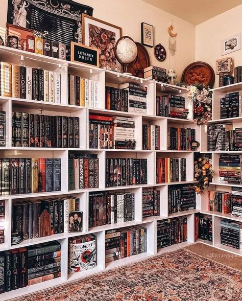 Bookshelves In Kitchen, Best Bookshelves, Shelfie Bookshelves, Book Room Ideas, Dream Home Library, Cozy Home Library, Bookshelf Aesthetic, Home Library Rooms, Bookshelf Inspiration