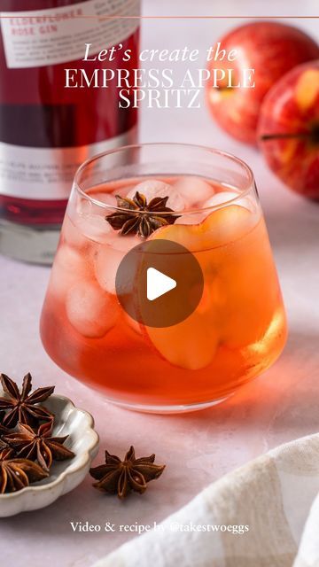 Empress 1908 Gin on Instagram: "EMPRESS APPLE SPRITZ 🍎⇩ Apple cider season is in full swing, and we can’t get enough of all those delicious crisp and spiced sips! One of our latest favourites? The Empress Apple Spritz by @takestwoeggs ✨

EMPRESS APPLE SPRITZ:
・1½ oz Empress 1908 Elderflower Rose Gin
・¾ oz Fresh Lemon Juice
・3 oz Apple Cider
・½ oz Simple Syrup
・Prosecco, to top
・Apple Slice & Star Anise, to garnish

METHOD: Add ice to a large wine glass, then pour in the cider, simple syrup, and Empress 1908 Elderflower Rose Gin. Stir to combine and then top with Prosecco before garnishing. Enjoy!

Sip responsibly!
#EmpressGin
#EmpressElderflowerRoseGin
#FallCocktails
#DrinkRecipes
#Spritz" Nye 2025, Empress Gin, Empress 1908 Gin, Apple Slice, Large Wine Glass, Fall Cocktails Recipes, Cocktails Recipes, Gin Cocktail, Fall Cocktails