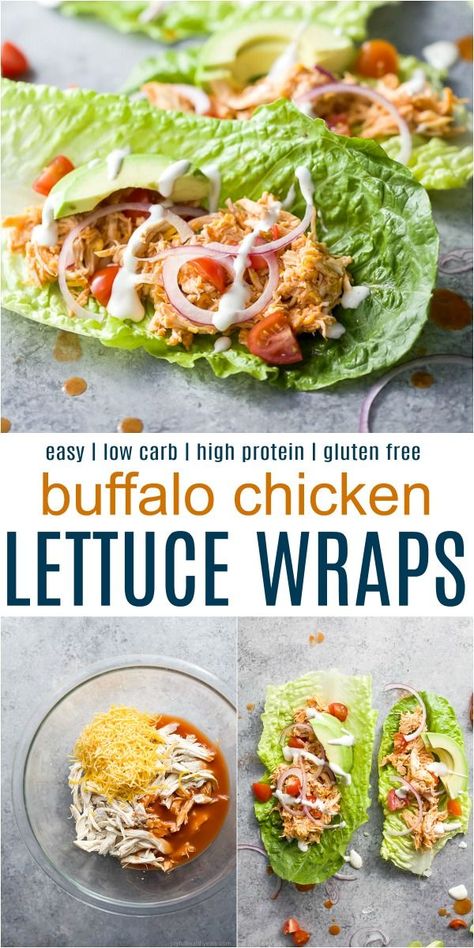 Healthy Low Carb Dinner, Light Eating, 5 Dinners, Buffalo Chicken Lettuce Wraps, Keto Quiche, Shredded Buffalo Chicken, Dinner Recipes Healthy Low Carb, Healthy Low Carb Dinners, Heart Diet