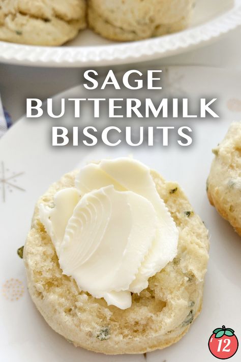 Sage Buttermilk Biscuits | 12 Tomatoes Sage Biscuits, 12 Tomatoes, Buttermilk Biscuits, Biscuit Recipe, Baking Sheet, Buttermilk, Baking Soda, Tomatoes, Cream Cheese