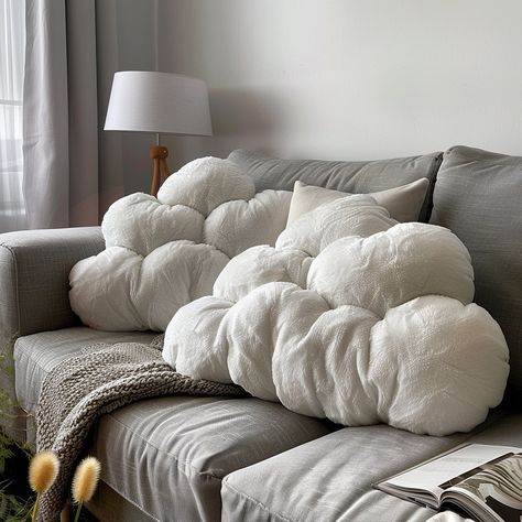 Introducing our Cloud-Shaped Cushion: Sink into the softness of a heavenly cloud with our plush, cloud-shaped cushion. Perfect for lounging or adding a touch of whimsy to your decor, it’s a cozy companion for relaxation. Conceptual AI Art Follow @ecosapiens for more! Relaxation, Home Furniture, Lounge, Cushions, Pillows, On Instagram, Furniture, Quick Saves, Art