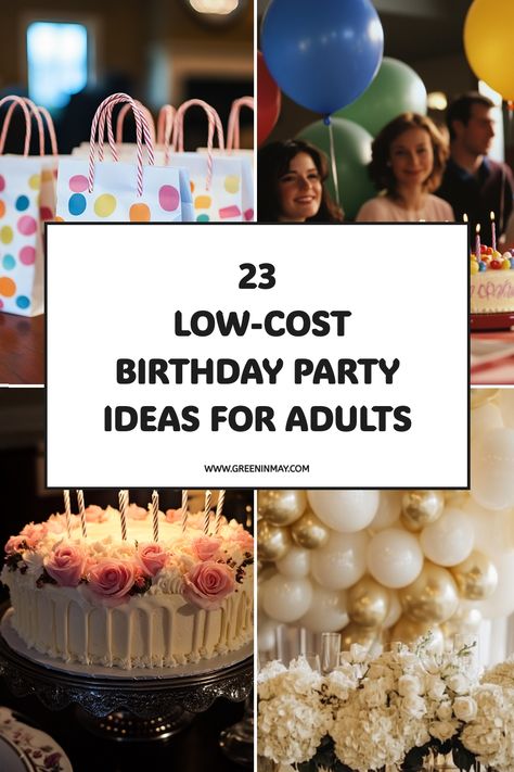 Throwing a birthday party as an adult can be expensive. In this article we share fun and cheap birthday ideas for adults on a budget. Good For Birthday Party, Grown Up Party Ideas, 25th Birthday Activities, Birthday Party Ideas For Women 20s, 26 Birthday Party Ideas For Women, Cheap 50th Birthday Ideas, Easy 40th Birthday Ideas, Hotel Birthday Party Ideas For Adults, Kickback Party Ideas Birthdays