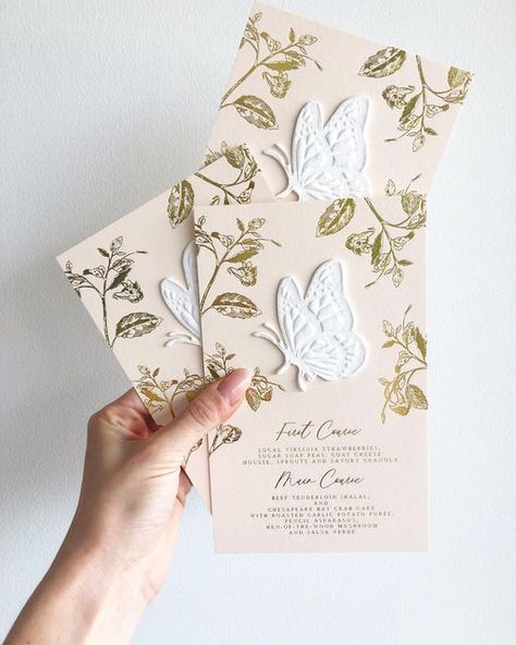 Wedding Menus Design, Foil Letterpress, Brochure Design Creative, Graphic Design Cards, Letterpress Invitations, Bridal Musings, Baby Invitations, Invitation Inspiration, Romantic Garden