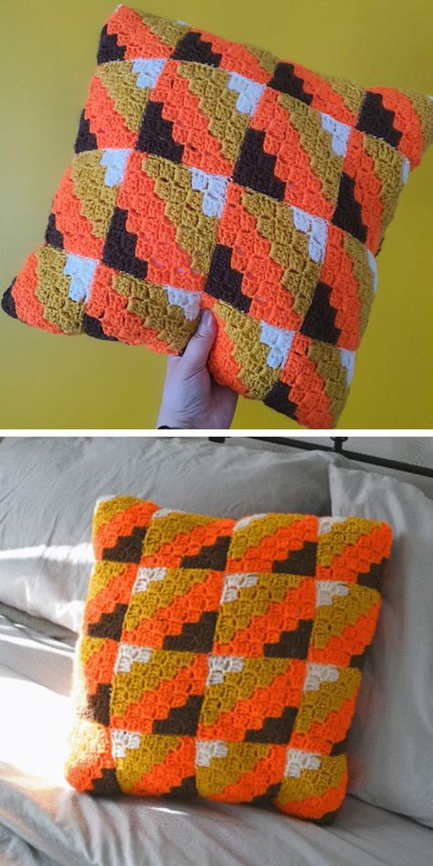 Pillowcase Crochet, Crochet Cushion Pattern, Retro Crochet, Home Crochet, Crochet Pillow Pattern, Crochet Pillows, Crochet Cushions, Crochet Pillow, Cushion Pattern