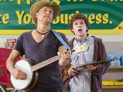 Zombieland. Woody Harrelson. Zombieland Movie, Identity Collage, Zombieland 2, Zombieland Double Tap, Fallout 1, Anime Zombie, Comic Book Page, Jesse Eisenberg, Cool Movies