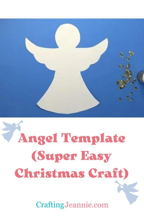 Angel Template (Super Easy Christmas Craft) Angel Template, Boy Scout Crafts, Easy Christmas Craft, Preschool Christmas Activities, Nursery Crafts, Christmas Angel Crafts, School Kids Crafts, Free Printable Crafts, Free Angel