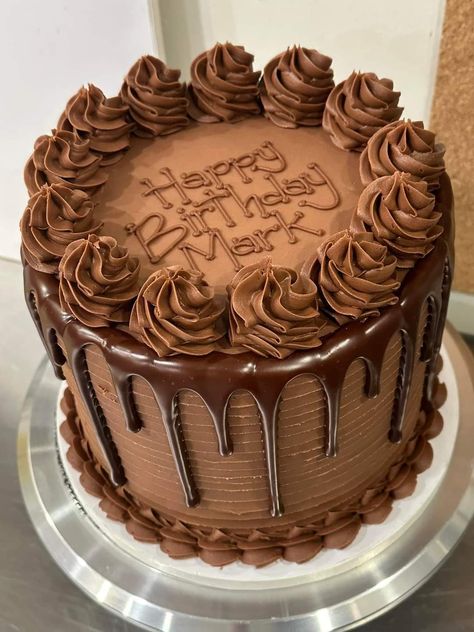 Chocolate Birthday Cake For Men, Cake Design For Men, One Layer Cakes, Chocolate Cake Designs, Mini Torte, Custom Birthday Cakes, Simple Cake Designs, Mini Tortillas, Birthday Cakes For Men