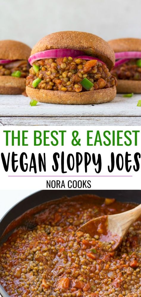 Vegan Sloppy Joes, Vegan Ground Beef, Healthy Vegan Dinner Recipes, Crockpot Meal, Whole Food Plant Based, Mom Recipes, Real Foods, Sloppy Joes Recipe, Vegan Burgers