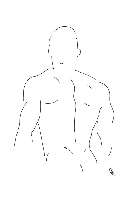 Men Outline Drawing, Male Line Art Drawings, Man Silhouette Tattoo, Men Body Outline Drawing, Man Body Line Art, Male Silhouette Drawing, Male Sillouhette, Outline Body Drawing, Man Outline Drawing