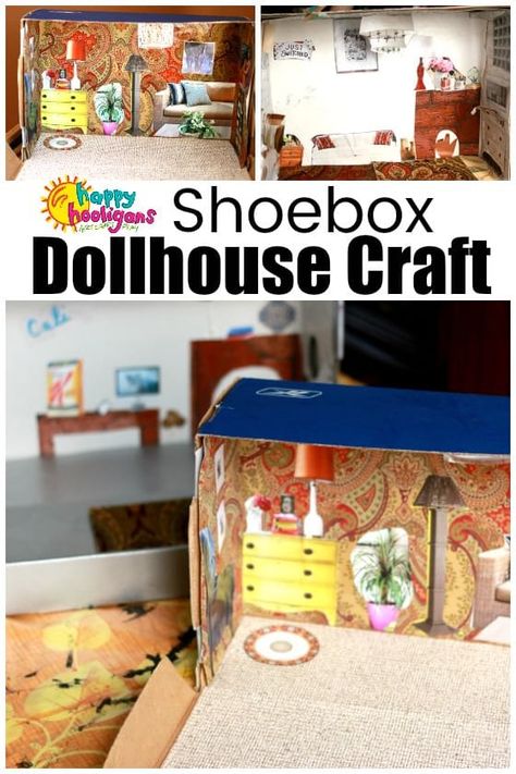 Shoe box dollhouse. Shoebox Room, Shoebox Dollhouse, Paper Dolls Shoes, Decorate With Wallpaper, Fall Leaf Art, Pumpkin Picture, Paint Pumpkin, Shoe Box Diy, Reborn Dolls Silicone