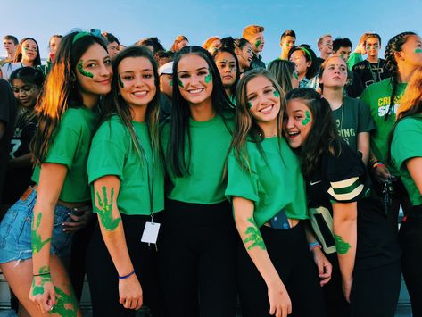 Green Color Wars Spirit Week, Green Team Camp Outfits, Green And White Day Spirit Week, Green And Gold School Spirit Outfit, Green Out Football Game Outfit, All Green Outfit Spirit Week, Green Football Game Outfit, Green Out Spirit Week, Green Out Outfits Spirit Week