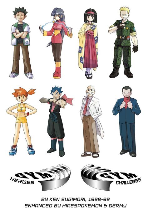 Kanto Gym Leaders, Lt Surge, Pokemon Kanto, Pokemon Gym Leaders, Old Pokemon, Pokemon Rpg, Pokemon Project, Pokemon Game Characters, Pokemon Official