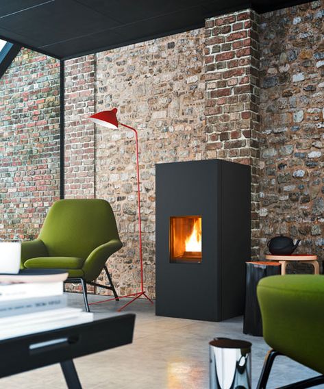 Pellet Stoves: Online Catalogue of Stoves - MCZ Modern Pellet Stove, Modern Wood Burning Stoves, Heat Pump Installation, Mini Cabin, Biomass Boiler, Ground Source Heat Pump, Wood Pellet Stoves, Geothermal Heating, Wood Pellets