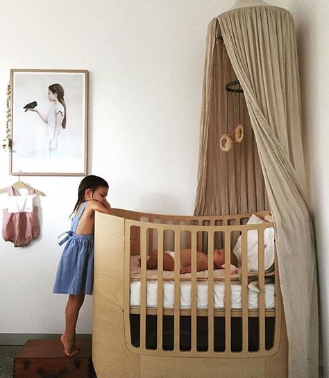 Sisterly love via @bethphilippidis  featuring so many beautiful kids interiors designer brands  #kidsroom #kidsdecor #nurseryinspo #nurseryinspo #nursery Leander Cot, Modern Baby Cribs, Sisterly Love, Baby Live, Nursery Inspo, Kids Interior, Kids Room Design, Baby Cribs, Kids Decor