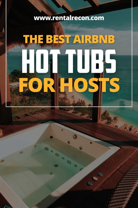 Here’s our list of The Best Airbnb Hot Tubs for Vacation Rental Hosts. Hot tubs are an ever-more popular amenity these days, and they don't have to be as costly as you might think. Find the best 5 Hot Tubs for Vacation Rental Hosts Here: https://www.rentalrecon.com/host-advice-and-ideas/best-hot-tubs-for-airbnb-vacation-rentals/ Airbnb Hot Tub, Airbnb Supplies, Vacation Rental Host, Best Airbnb, Airbnb Promotion, Portable Spa, Inflatable Hot Tubs, Swim Spa, Air Bnb