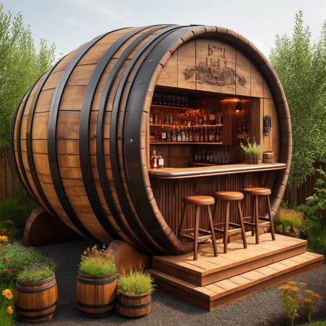 Unique Beer Themed Outdoor Bars for Your Home - Beer Festival Ideas, Outdoor Bar Design, Backyard Beer Garden, Beer Garden Ideas, Bar Outdoor Design, Outdoor Bar Ideas, Beer Spa, Outdoor Bars, Beer House