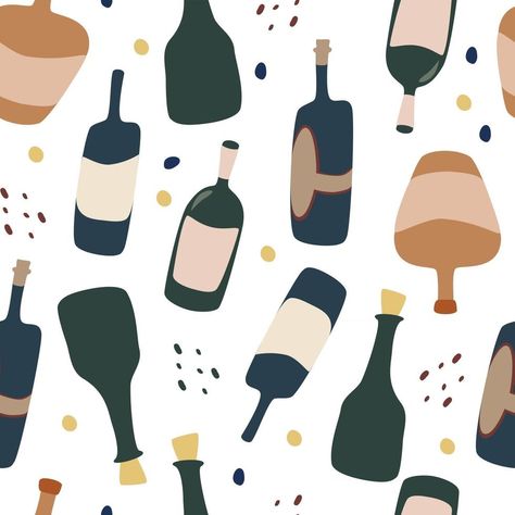 Alcohol Background Wallpapers, Wine Background Design, Background For Restaurant, Alcohol Wallpaper, Party Alcohol Drinks, Wine Bottle Pattern, Alcohol Illustration, Wine Bottle Illustration, Alcohol Background