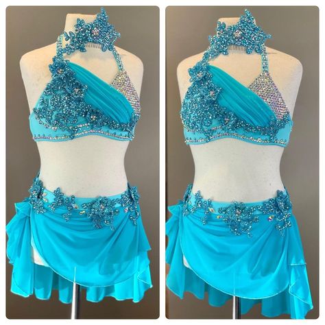 Chantanee Purdy’s Instagram profile post: “This beautiful blue solo costume when out to Miss Mila.💙💙💙” Lyrical Dance Costumes Solo, Lyrical Dance Costumes Dresses, Dancewear Patterns, Contemporary Dance Outfits, Baton Costumes, Dance Shoot, Solo Dance Costumes, Cute Dance Costumes, Pretty Dance Costumes